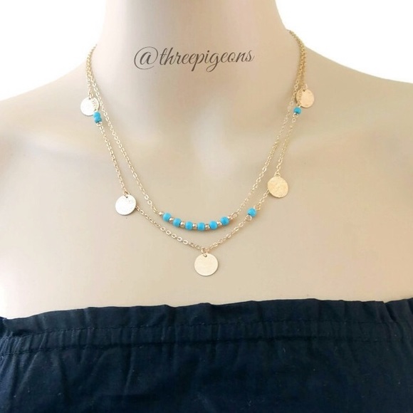 *NEW* Turquoise Boho Layered Necklace
