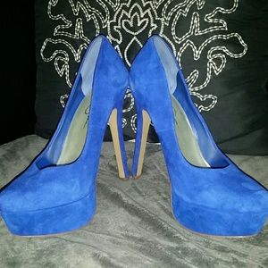 Jessica Simpson Cobalt blue suede pumps
