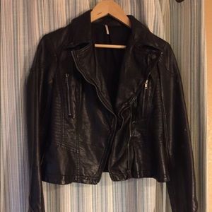 Free people vegan leather jacket