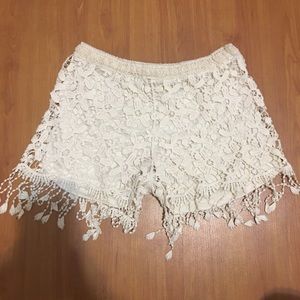 Lace shorts with comfortable elastic at the top