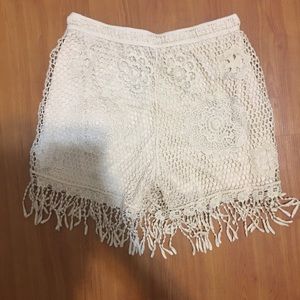 Lace shorts with comfortable elastic at the top