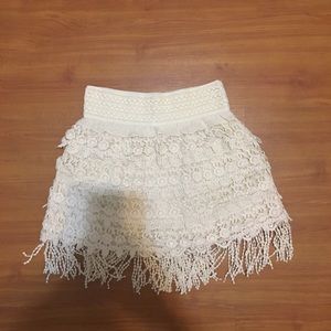 Lace shorts with comfortable elastic at the top