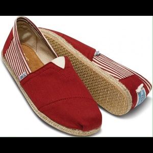 Red University Rope Sole TOMS