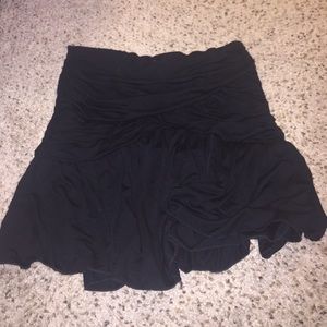 Black mini skirt