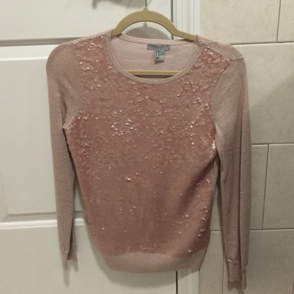 Beautiful sequin blush sweater - Picture 1 of 2