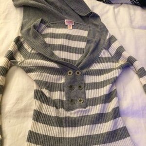 BOGO Striped hooded sweater