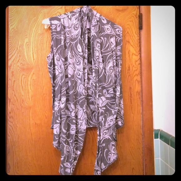 Grey Swirly Tank Cardigan