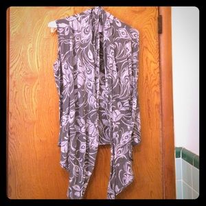 Grey Swirly Tank Cardigan