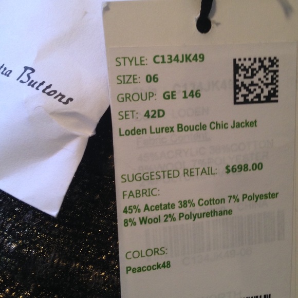 🆑 {Worth} Luxe Lurex Boucle Jacket - Picture 3 of 4
