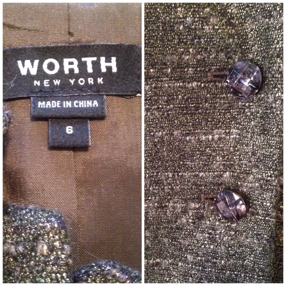 🆑 {Worth} Luxe Lurex Boucle Jacket - Picture 4 of 4