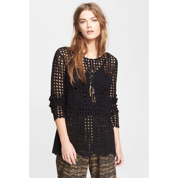 Free People Sweaters - Free People• crocheted pullover sweater.