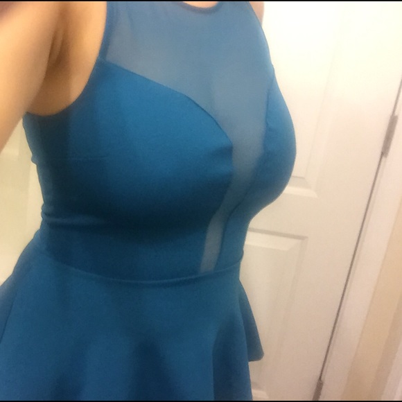 Mesh peplum sexy top