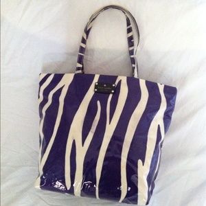 KATE SPADEPurple Striped Large Tote Bag KATE SPADEPurple Striped Large Tote Bag