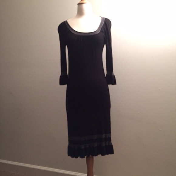 LAST CHANCE! Black with Grey Knit Max Studio Dress