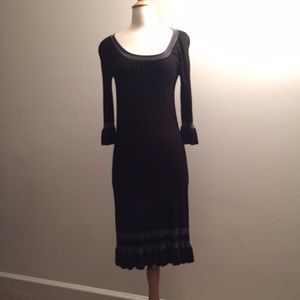 LAST CHANCE! Black with Grey Knit Max Studio Dress