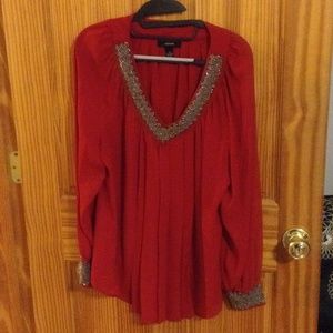 Red alfani blouse-top