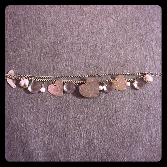 Heart charms bracelet