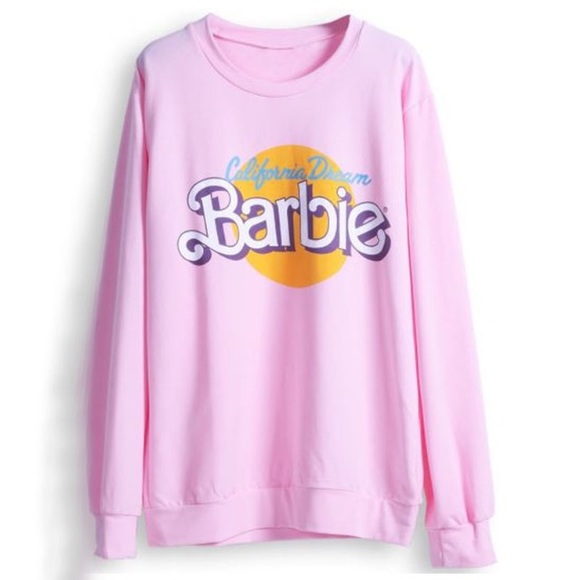 barbie pink sweatshirt