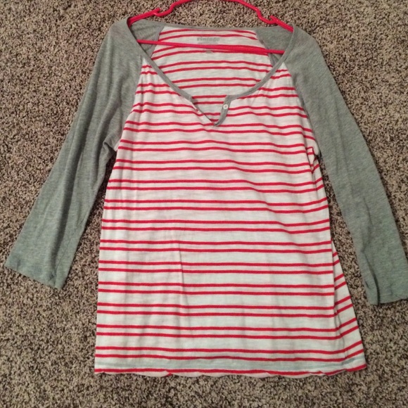 Striped baseball T