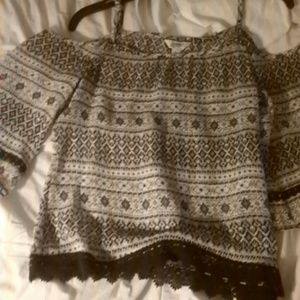 Shoulder out blouse