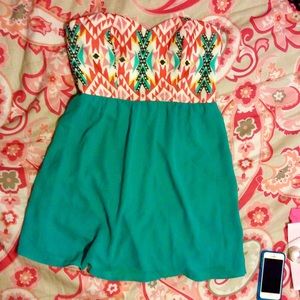 Short strapless party dress