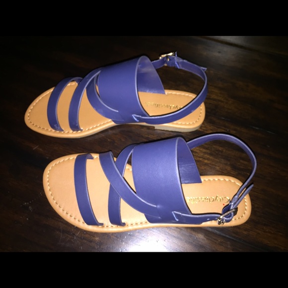 Brand New, Never Been Worn Navy Blue Sandals. - Picture 2 of 4