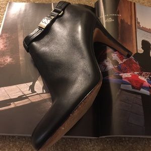Coach 8.5 leather black bootie.