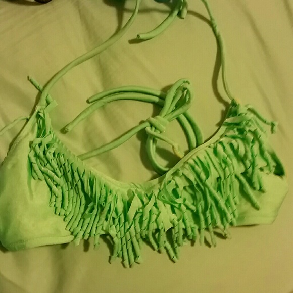 Loli`I Swimwear Fringe Top in Mint