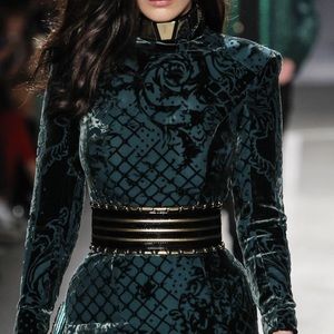 Balmain X H&M Silk-blend Velvet Dress