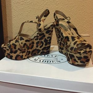 Steve Madden cheetah wedges