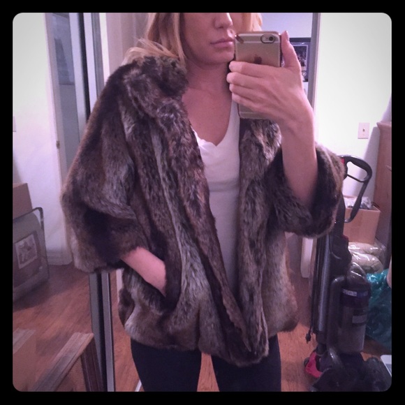 Faux fur coat