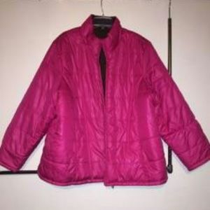 Coat reversible pink or brown  size 22