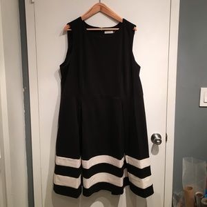 Calvin Klein black and white dress