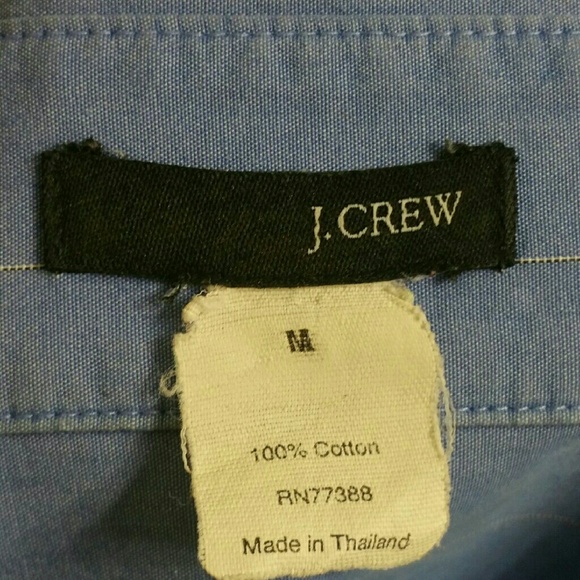 ** SALE ** J. Crew Blue/Cream Striped Shirt - Picture 3 of 3