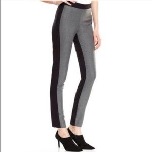 BCBGMAXAZRIA Black Leggings with Gray Panels