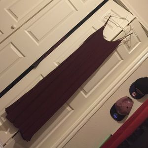 Long Burgundy dress