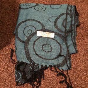 Pashmina long blue scarf