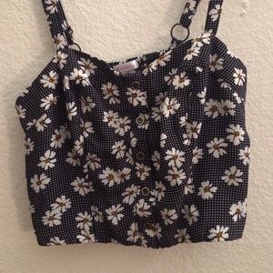 daisy flower crop top 🌼