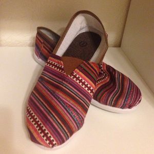 Striped Canvas Shoes - NWOT