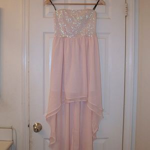 High low sequin dress