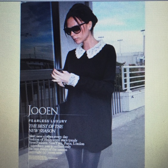 NWT- Long sleeve lace Collar tunic