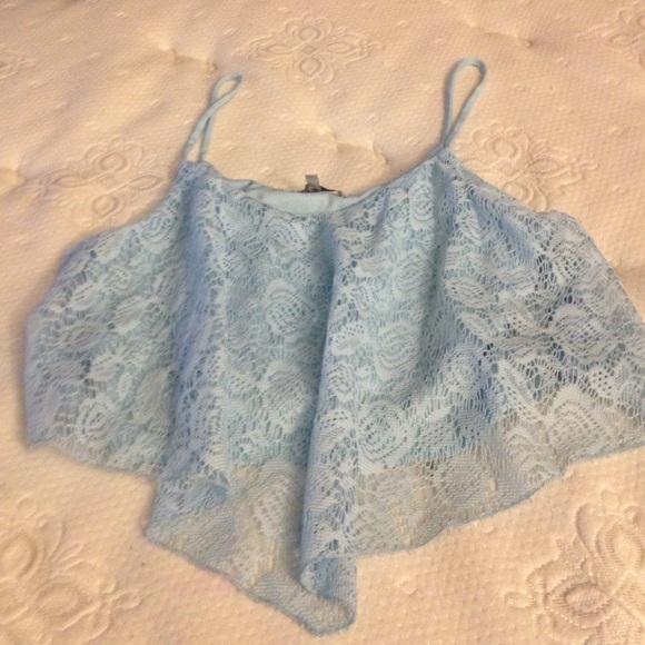 Blue crop top