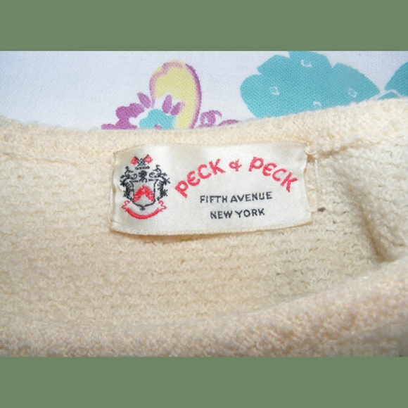 Vintage 50s Wool Chenille Floral Appliqué Dress - Picture 4 of 4