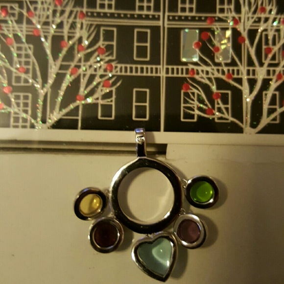 BVLGARI 925 SILVER PENDANT WITH 5 DIFFERENT STONE - Picture 3 of 4