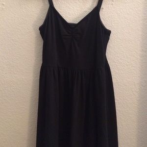 black skater dress