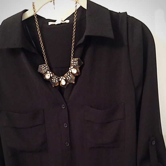 Nordstrom Rack Tops - SALE! Relaxed fit black blouse