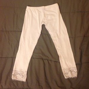 White Lace Leggings