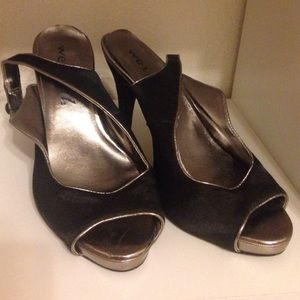 Black and Silver Heels