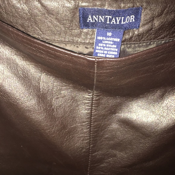 Ann Taylor fully lined genuine leather size 10