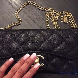 Black chain wallet